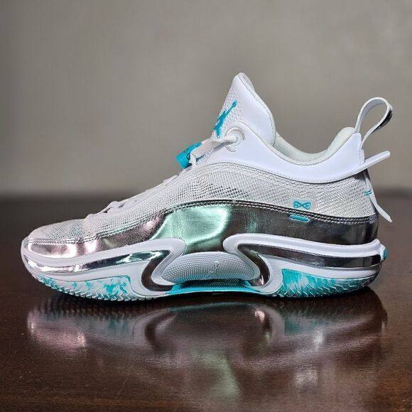 Nike Air Jordan XXXVI 36 Low PF Guo Ailun Women's 10 Silver Jade DM9032-130 Shoe - Picture 3 of 17